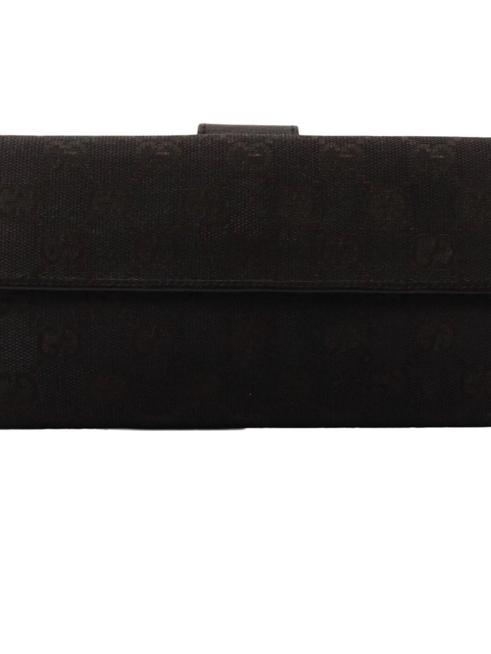Authentic Gucci Black Canvas Women’s Wallet with Leather Tab and Metal Plate - Picture 2 of 5